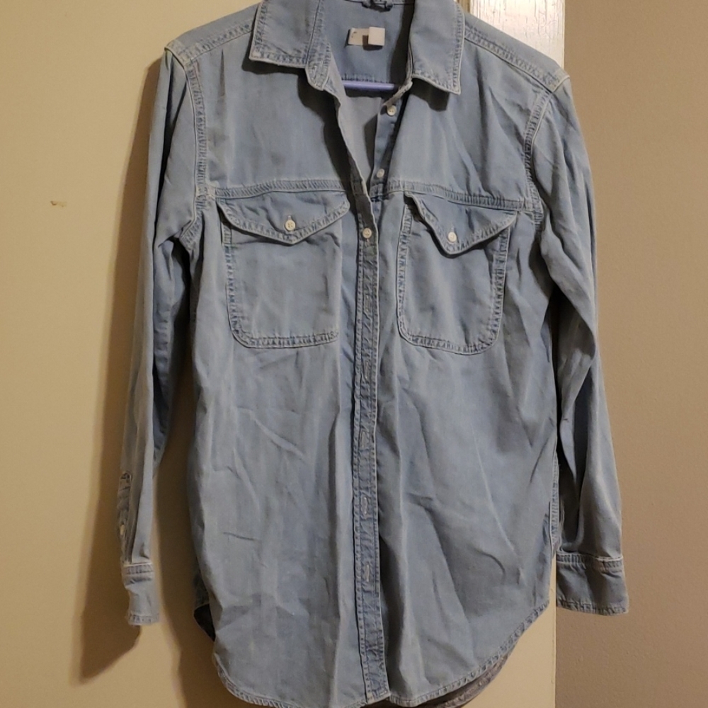 Denim Button-down top